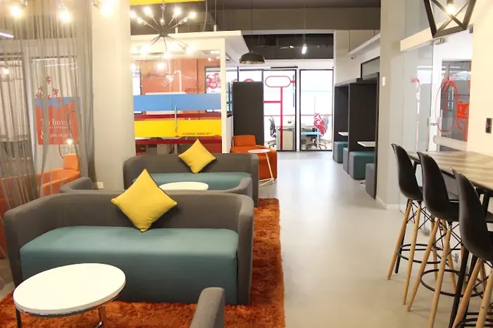 A lounge and seating area in the New Delhi office.